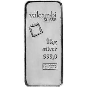 1 kg. Investicinis sidabro luitas Valcambi