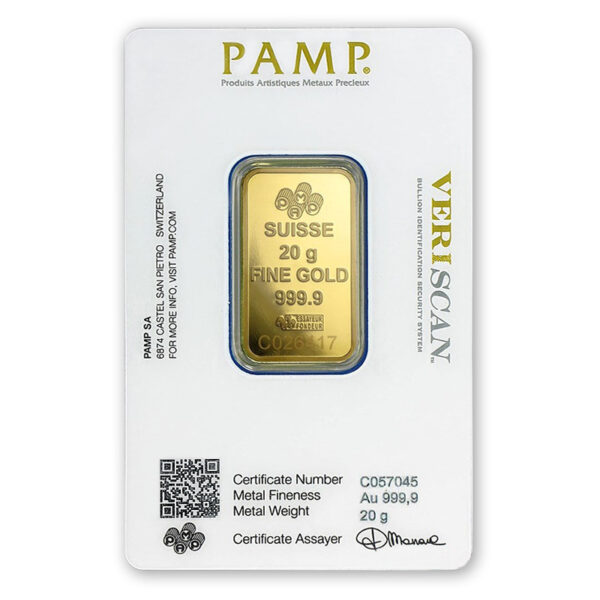 20 g. Investicinis aukso luitas PAMP P920