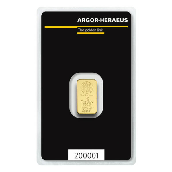 2 g. Investicinis aukso luitas Argor-Heraeus. AH902