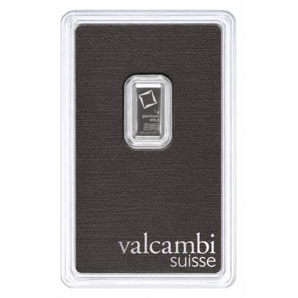 1 g platinos luitas „Valcambi Suisse“
